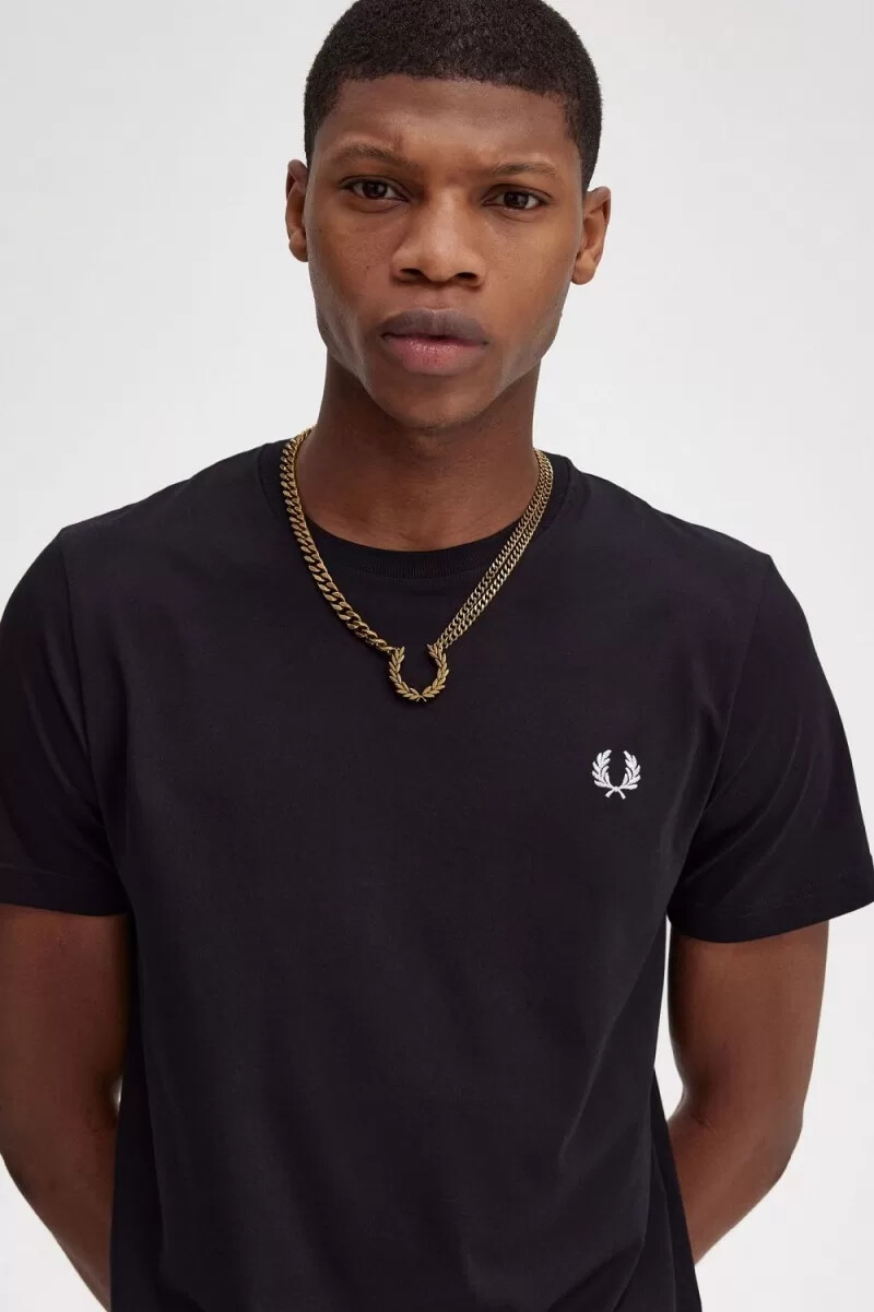 fred perry halsband med dubbelkedja i laurelkrans damsmycken guld