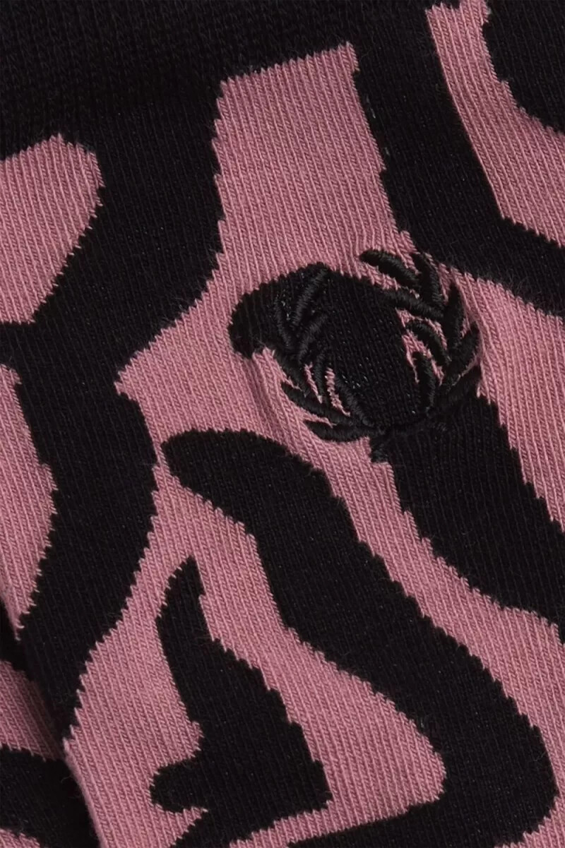 fred perry amy print damstrumpor dusty rose rosa
