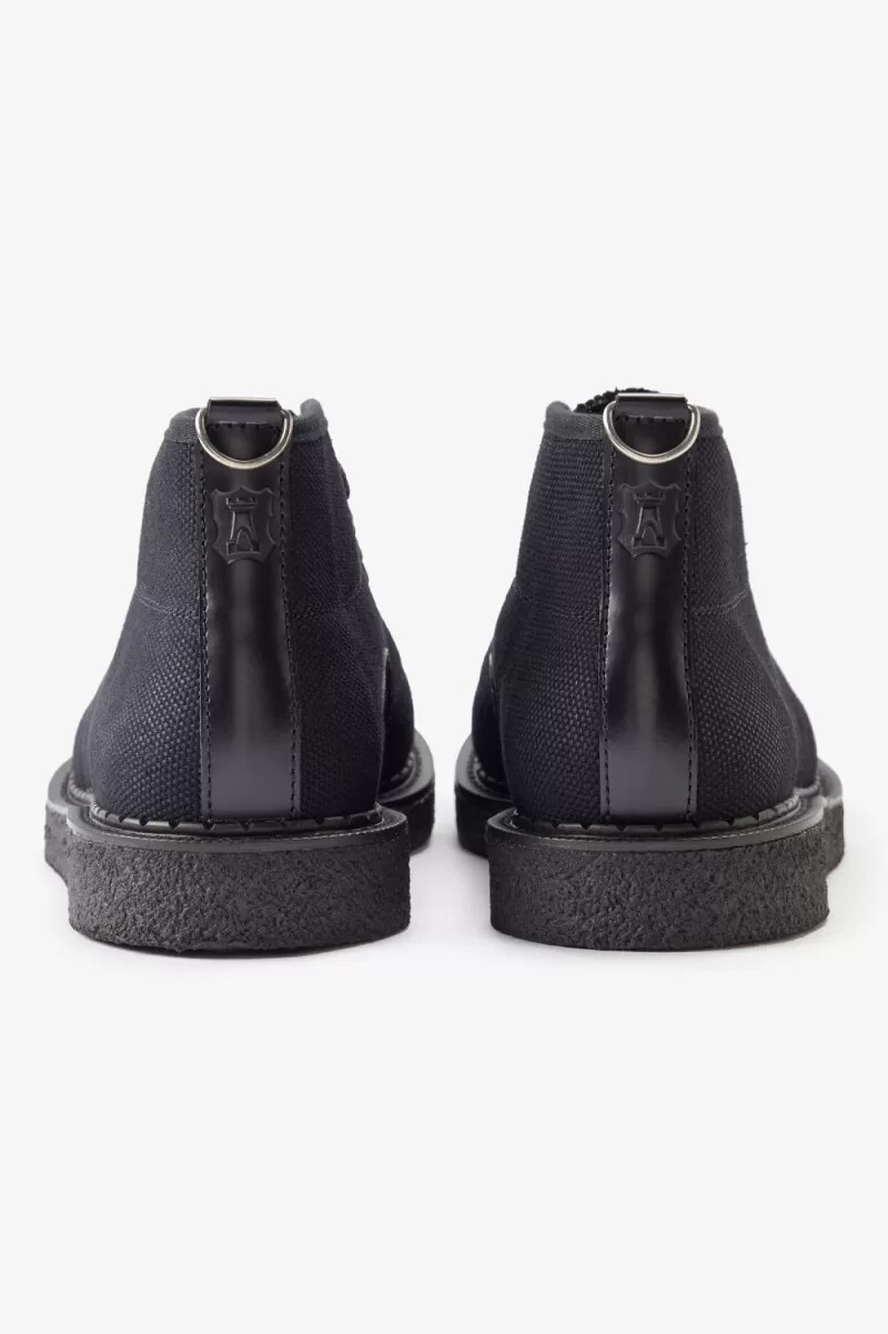 fred perry canvas monkey damstövlar svarta