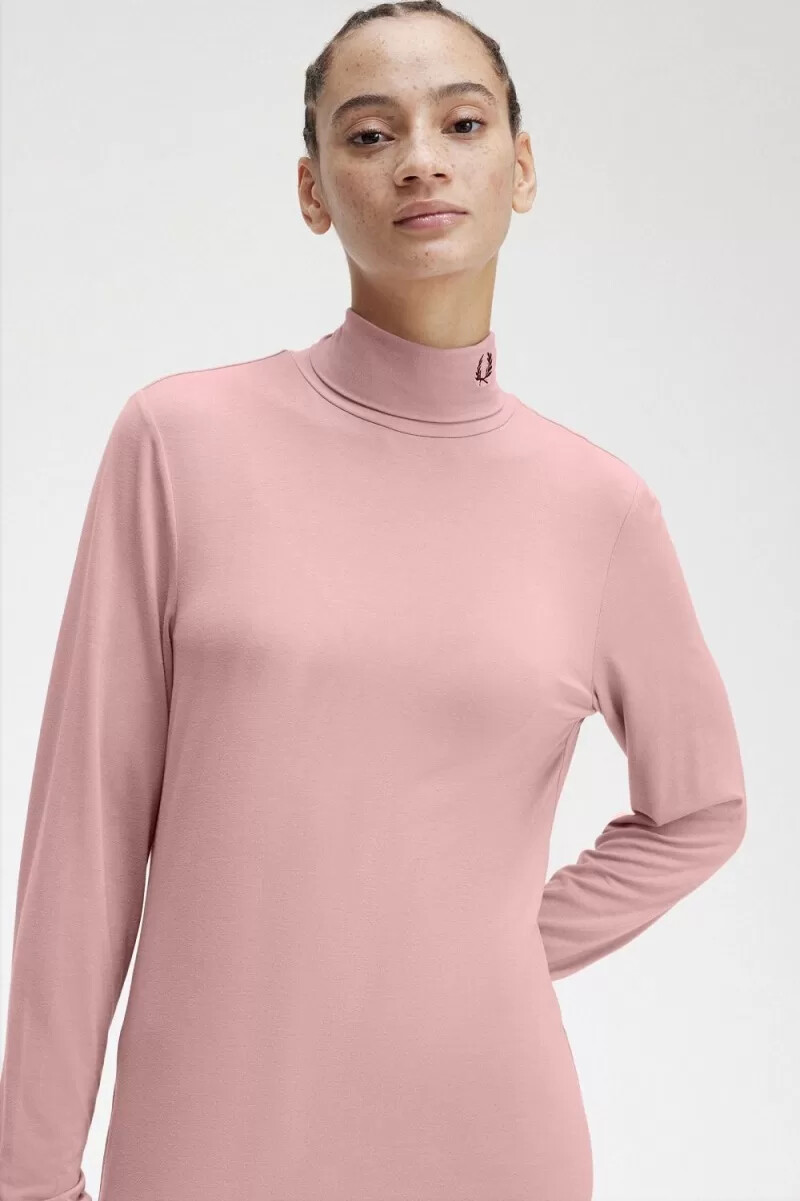 fred perry polokrage dam t-shirt dusty rose rosa