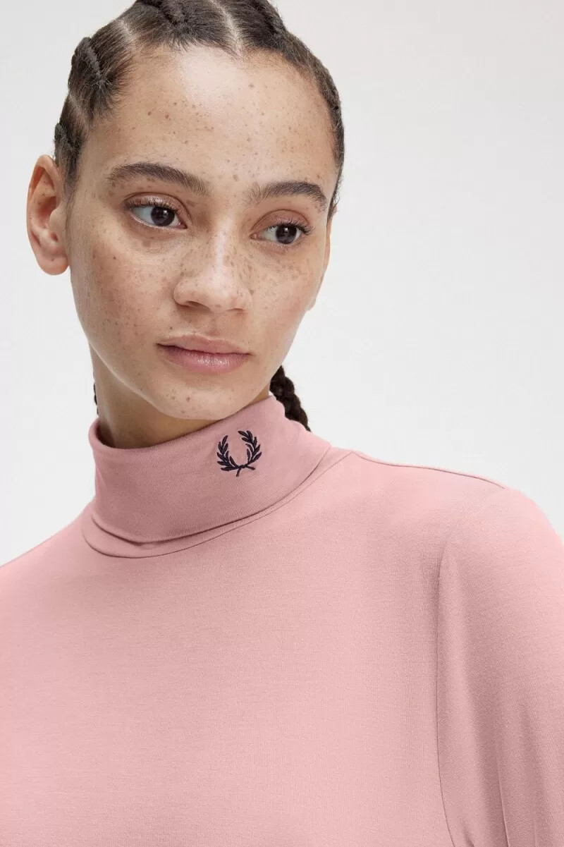 fred perry polokrage dam t-shirt dusty rose rosa