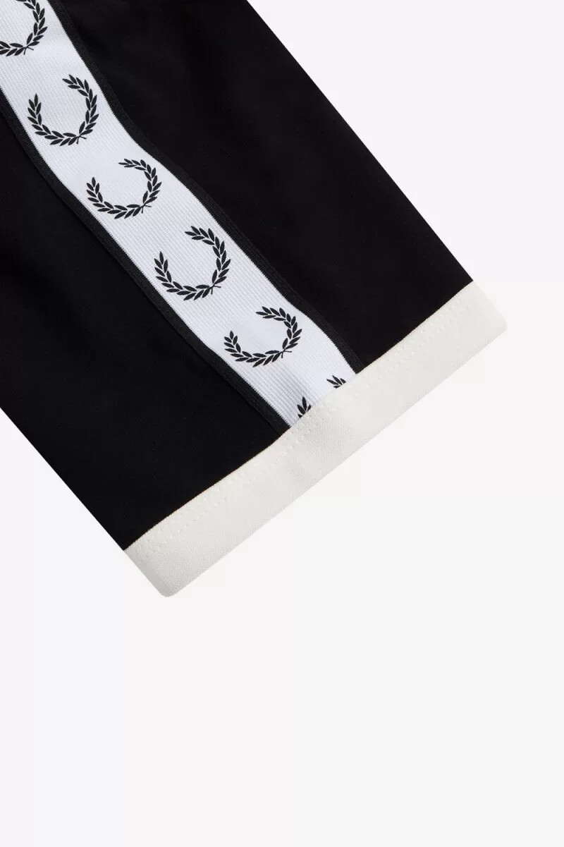 fred perry taped ringer dam t-shirt svart