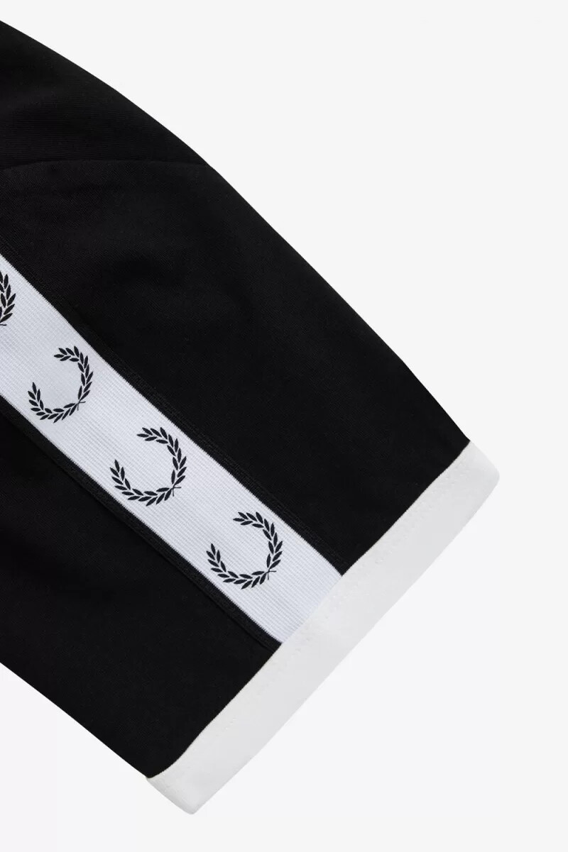 fred perry taped ringer dam t-shirt svart