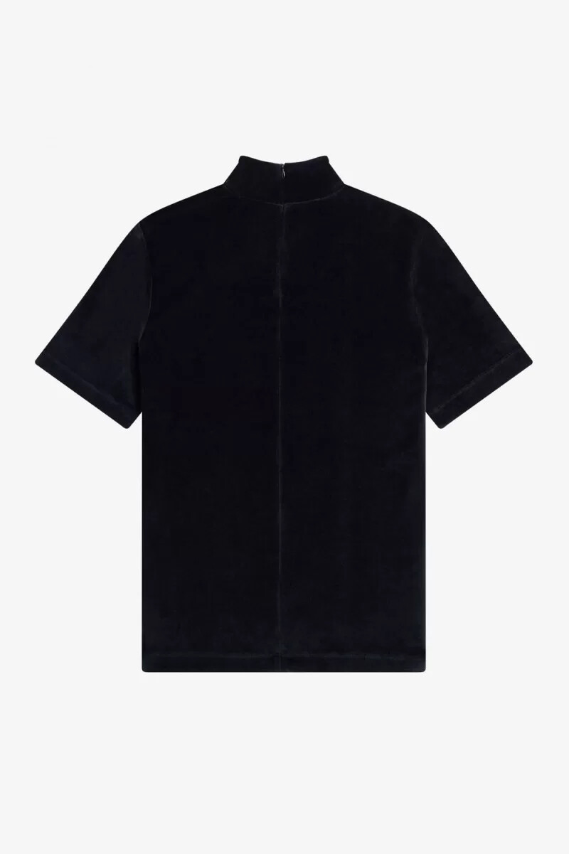 fred perry velour dam t-shirt svart