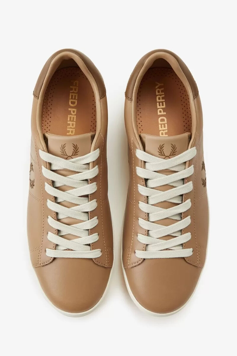 fred perry spencer dam tennisskor grön brun