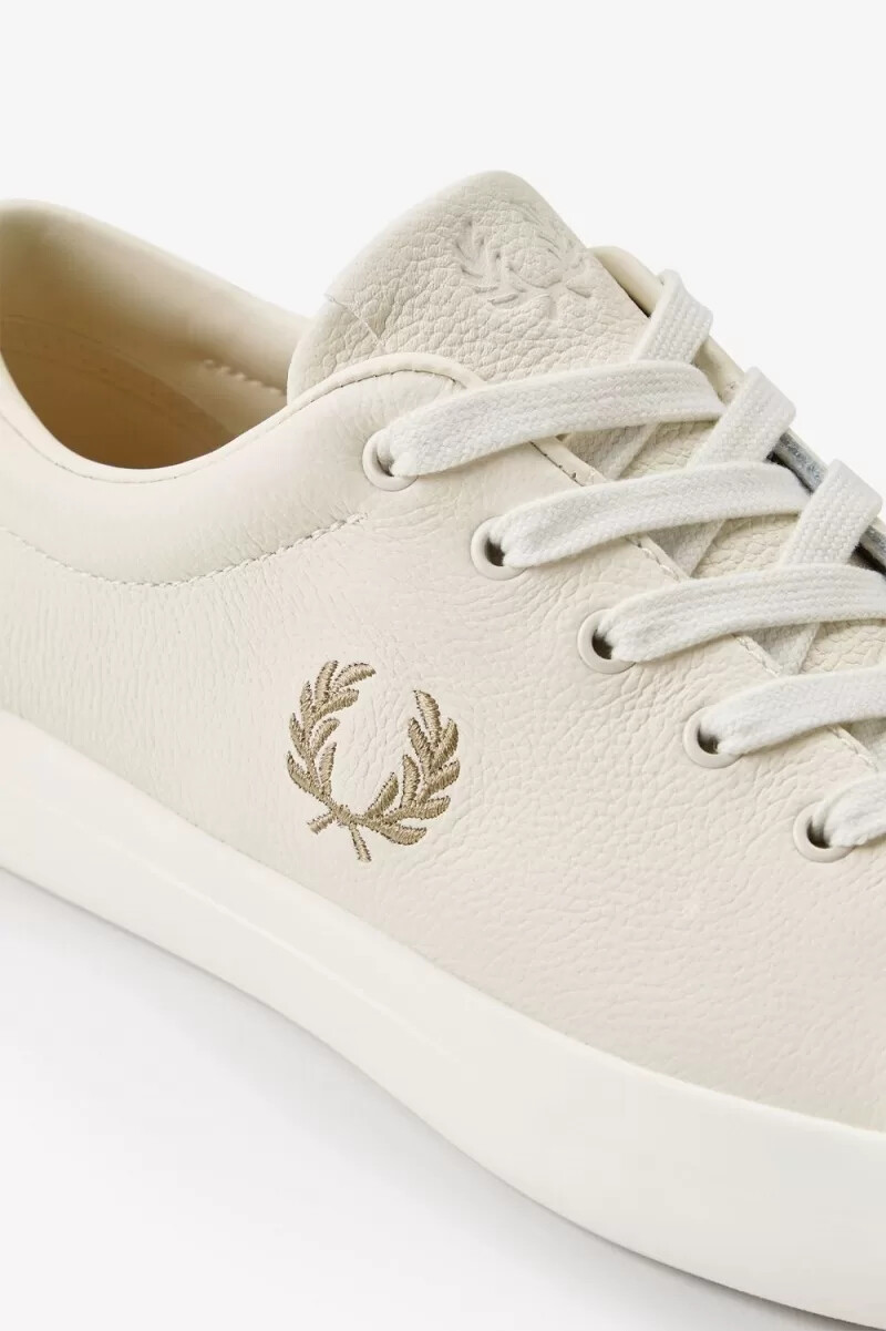 fred perry lottie dam tennisskor beige grön