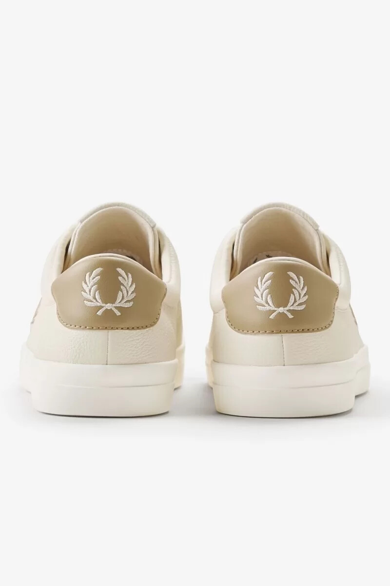 fred perry lottie dam tennisskor beige grön