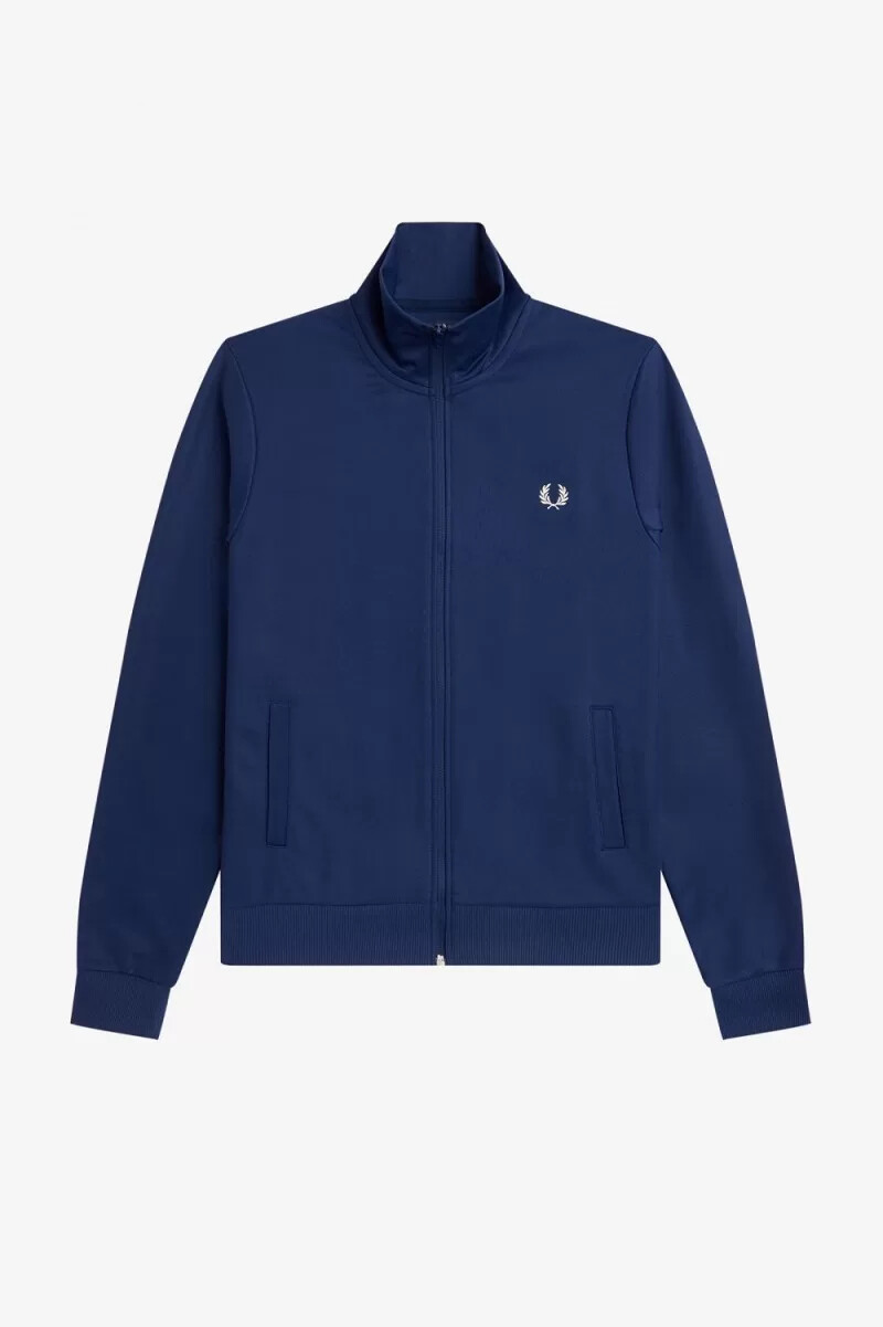 fred perry classic herr träningsjackor fransk marinblå