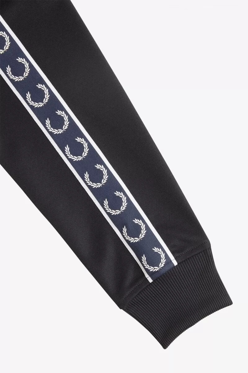 fred perry contrast tape herr träningsjackor marinblå marinblå