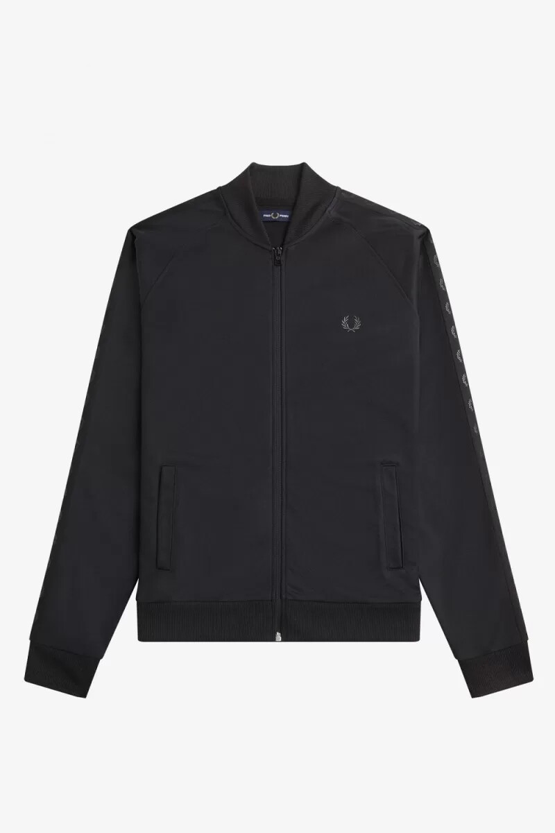 fred perry tonal tape herr träningsjackor svarta