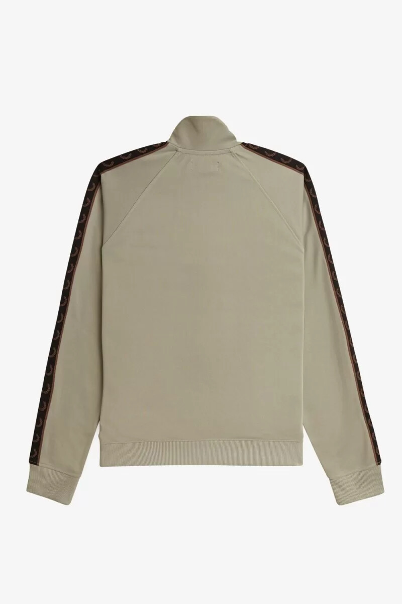 fred perry contrast tape herr träningsjackor varm grå mörkröd