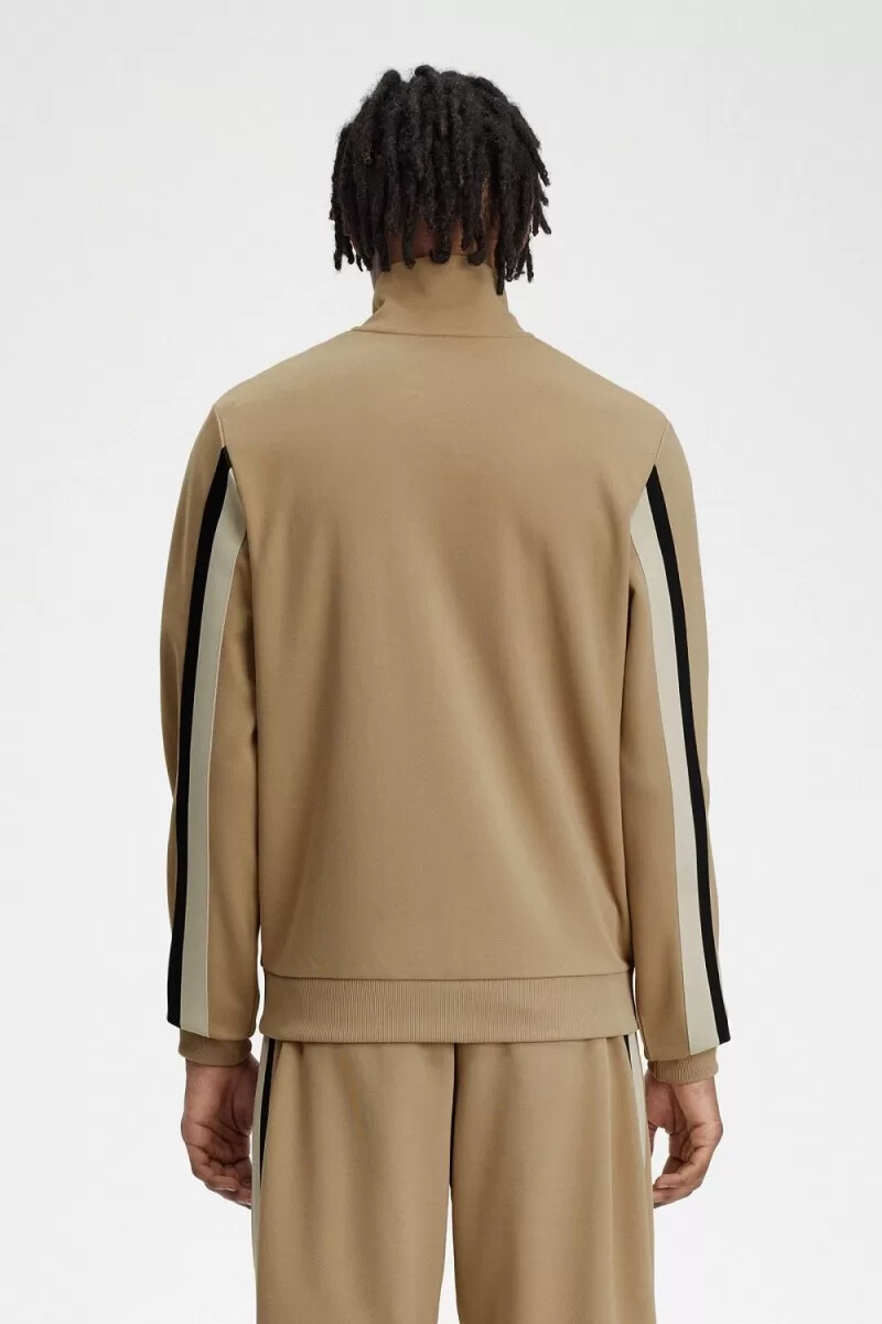 fred perry tejpdetalj herr träningsjackor grön