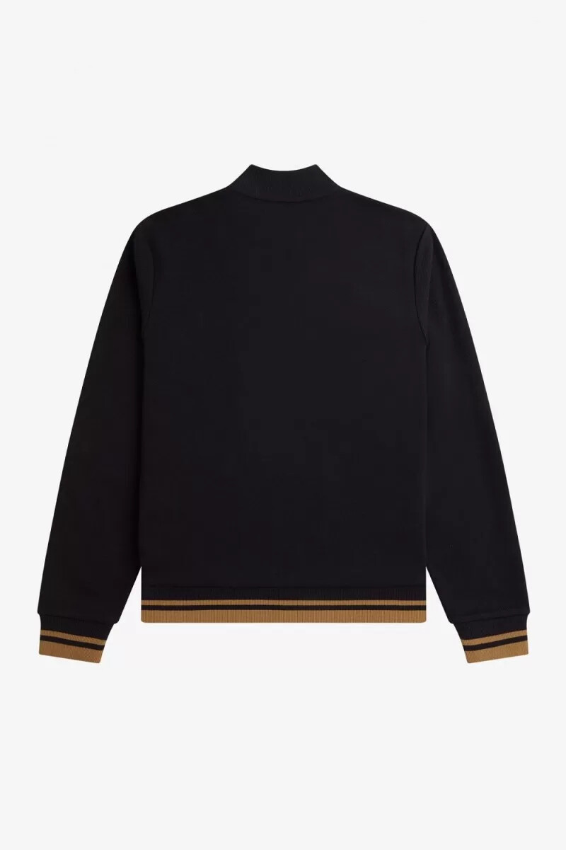 fred perry tipped detalj herr träningsjackor svarta
