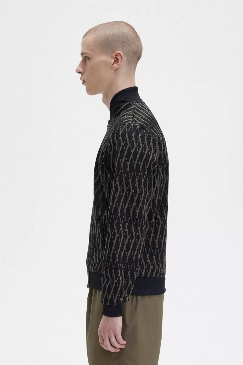 fred perry argyle herr träningsjackor svarta