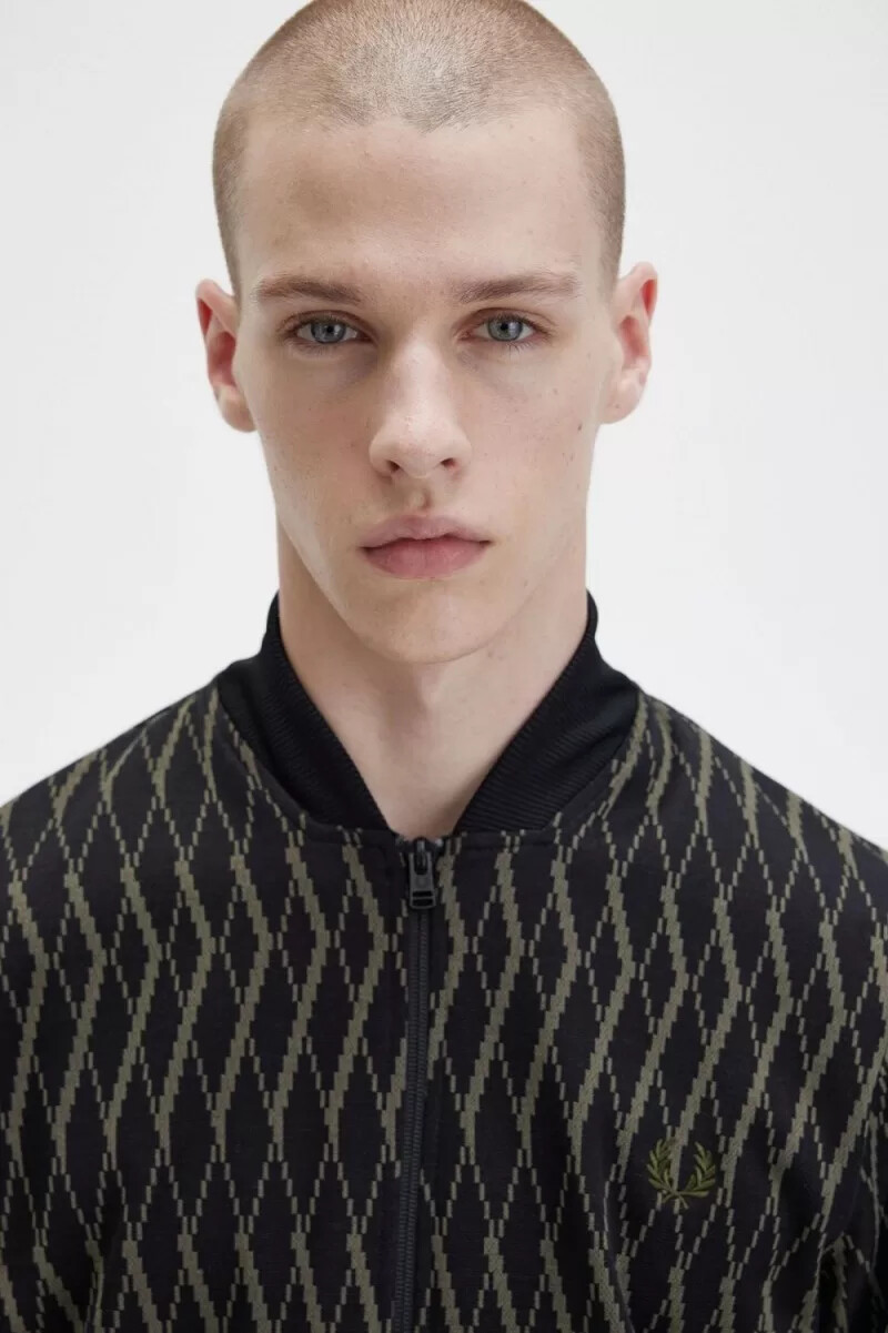 fred perry argyle herr träningsjackor svarta