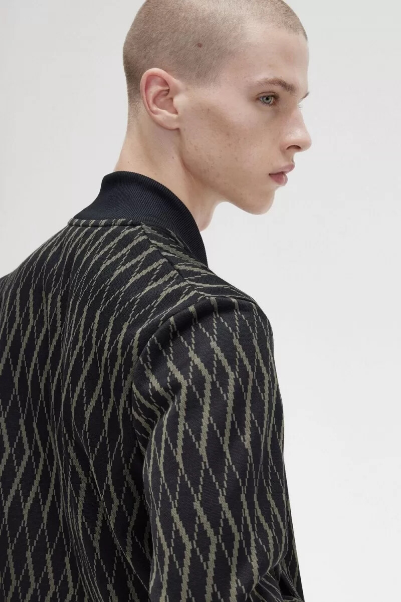 fred perry argyle herr träningsjackor svarta