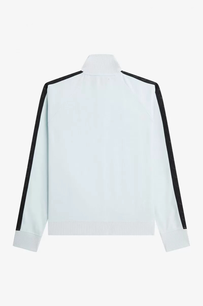 fred perry tonal taped herr träningsjackor ljusblå