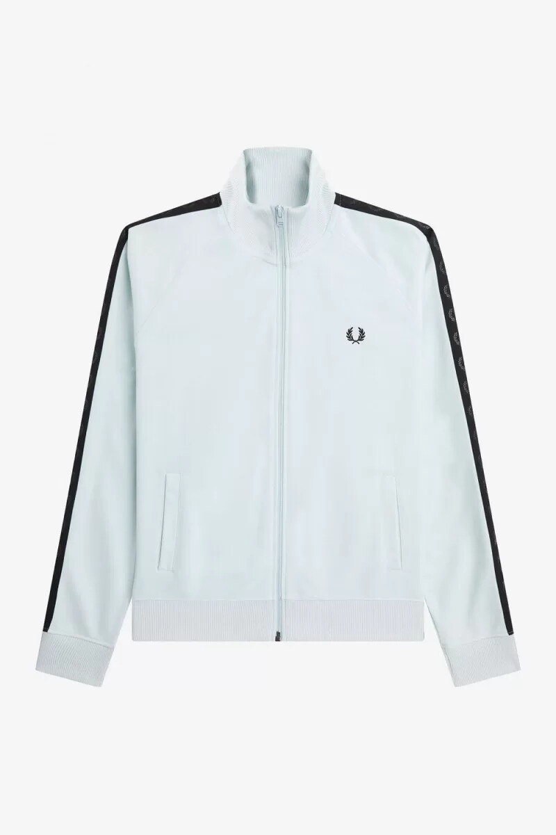 fred perry tonal taped herr träningsjackor ljusblå