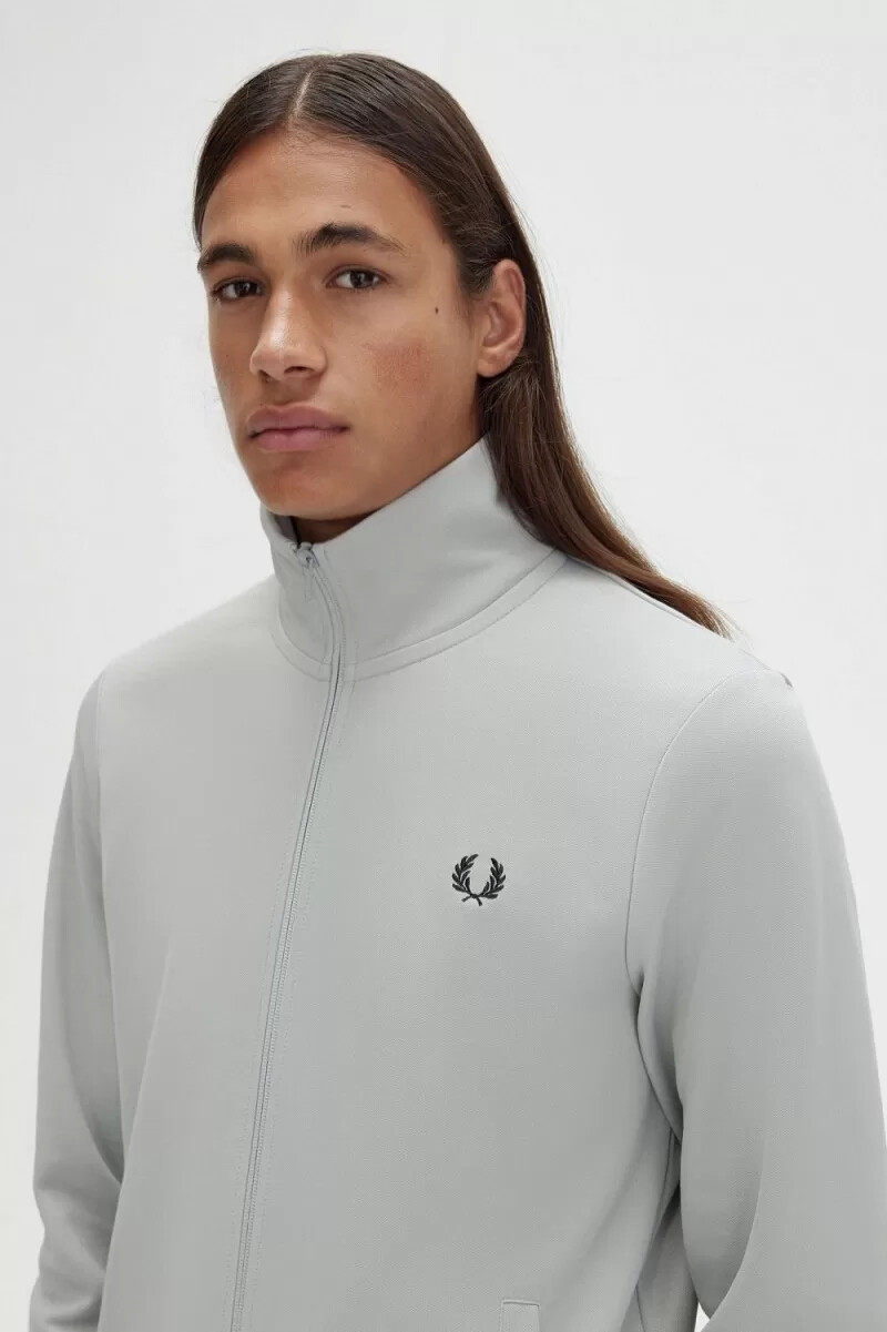 fred perry classic herr träningsjackor grå