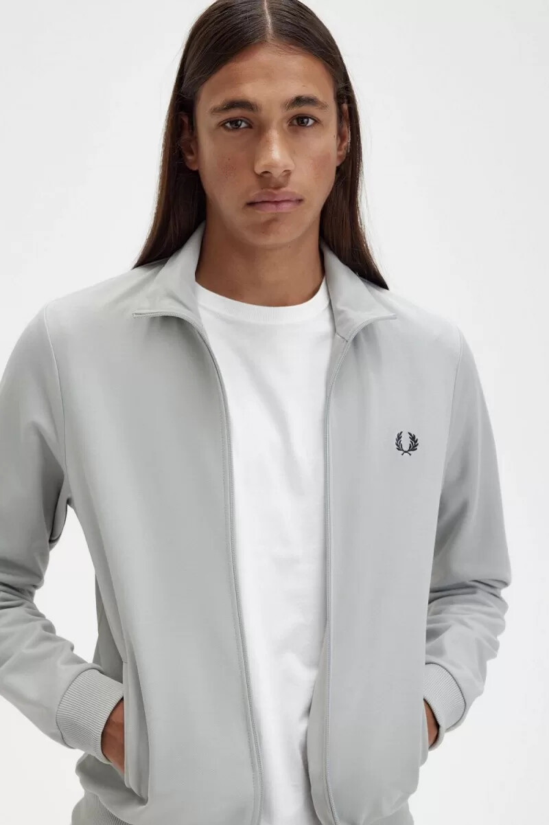 fred perry classic herr träningsjackor grå