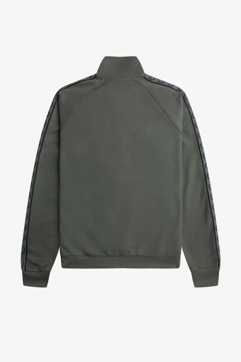 fred perry contrast tape herr träningsjackor field green black