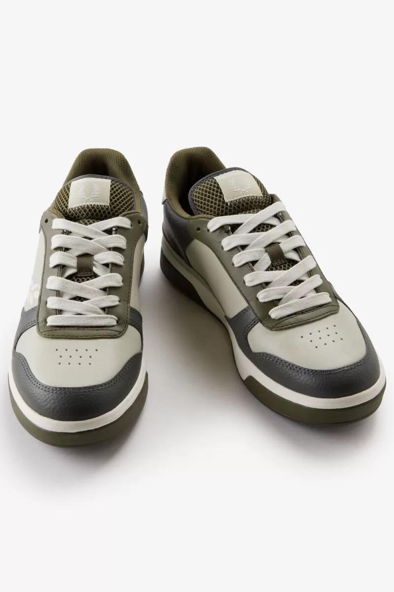 fred perry b300 herr sneakers ljus mintgröna ljusbeige