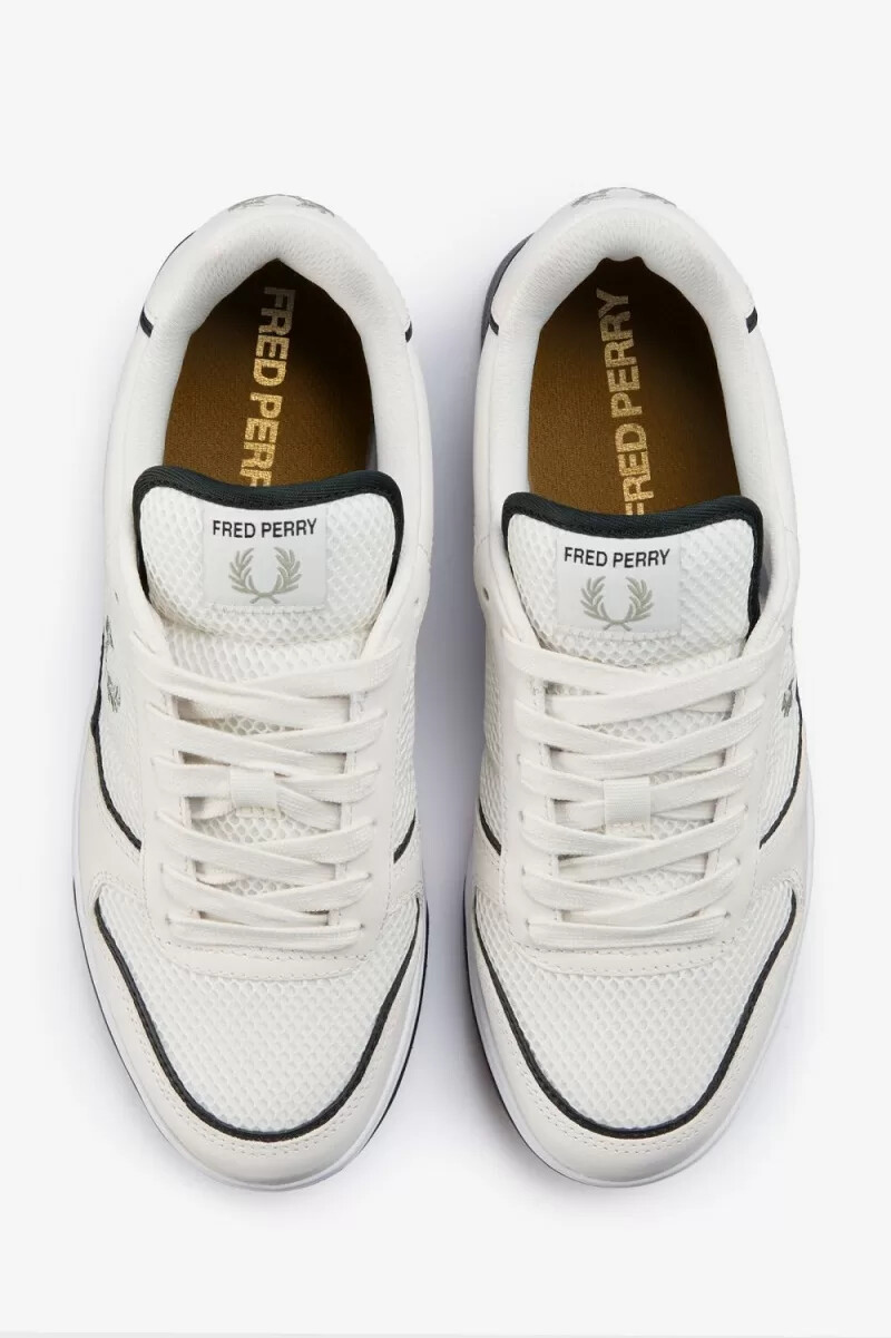 fred perry b300 herr sneakers snövit mintgrön
