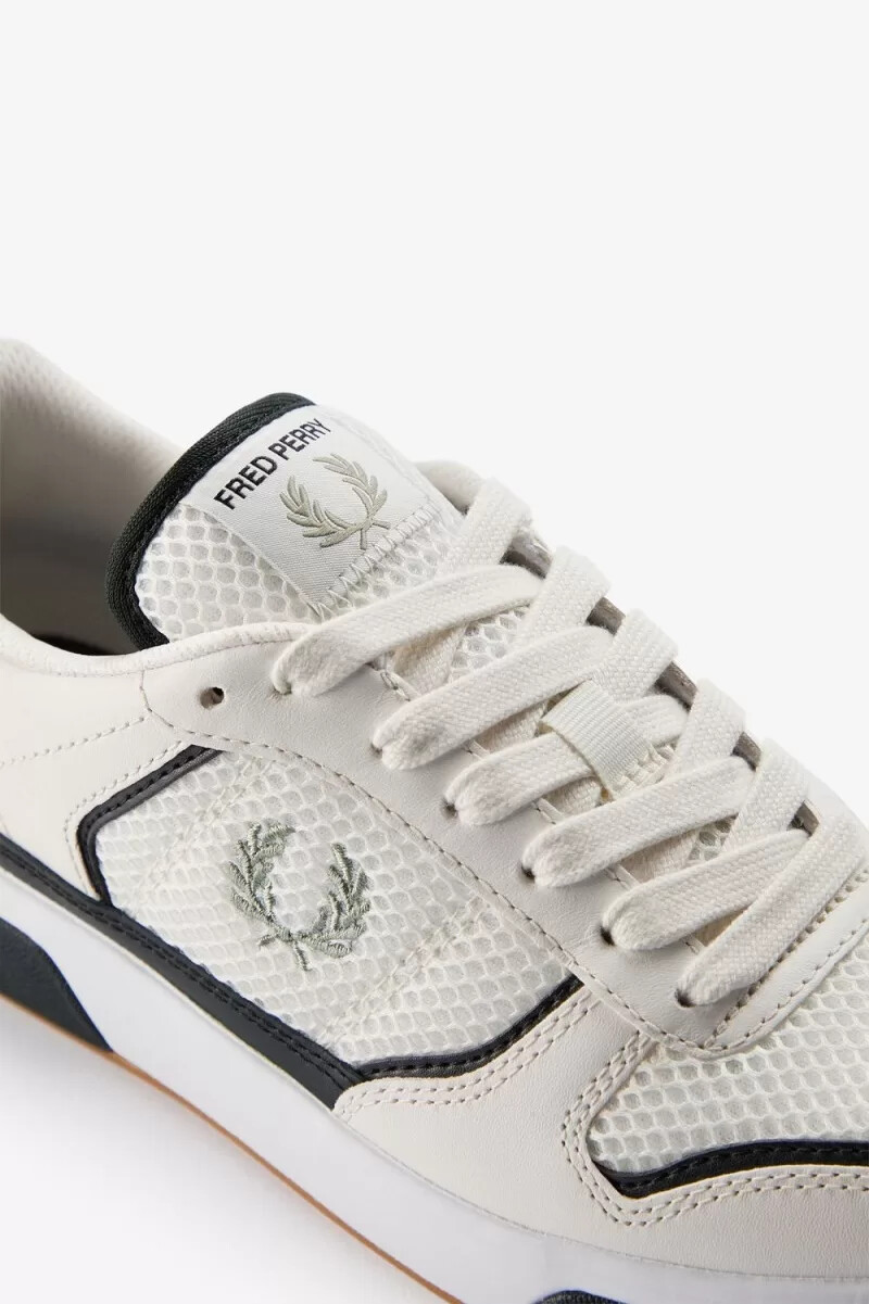 fred perry b300 herr sneakers snövit mintgrön