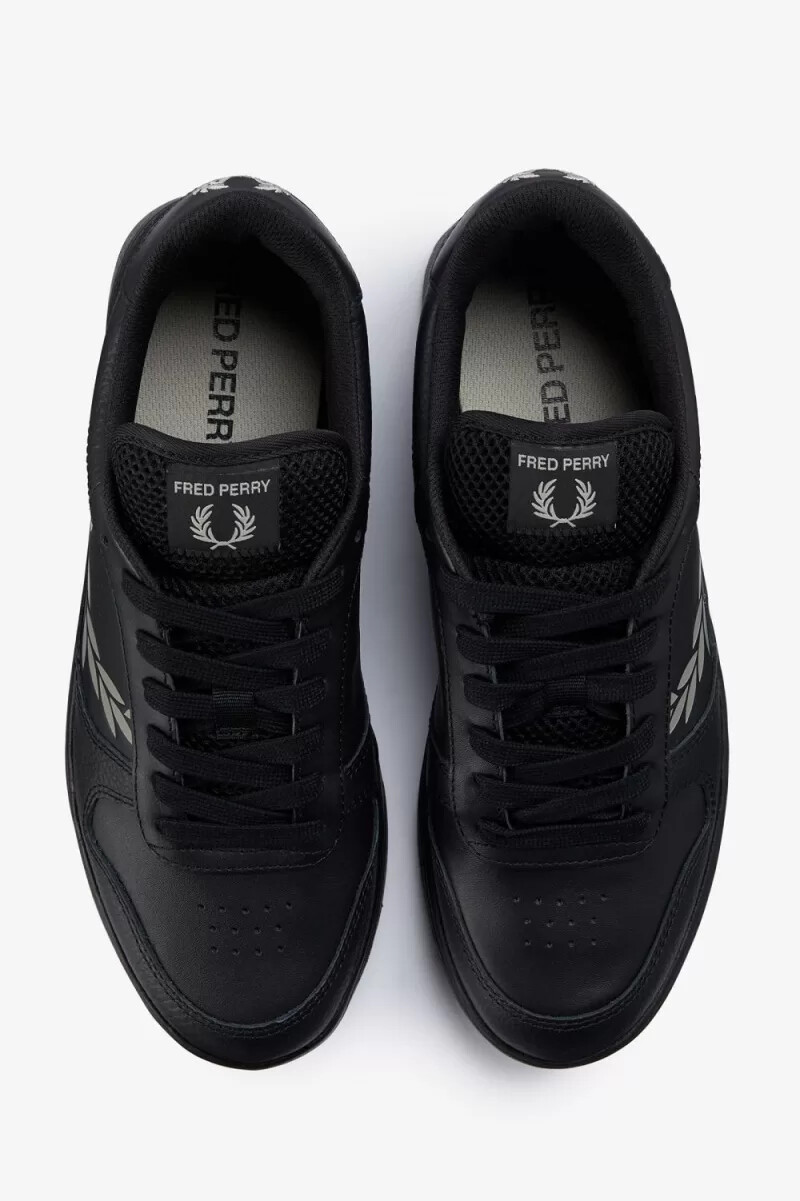 fred perry b300 herr sneakers svarta grå