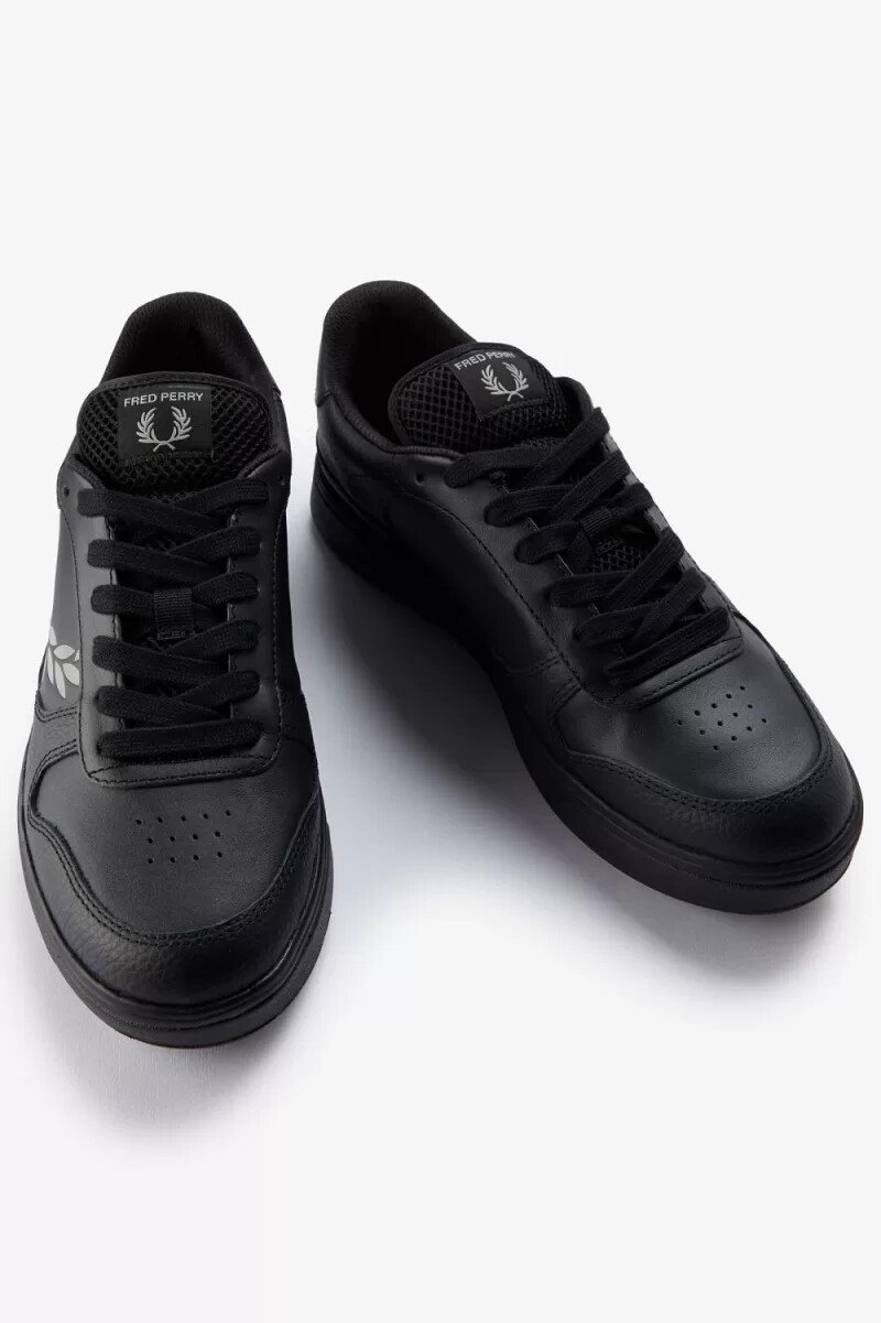 fred perry b300 herr sneakers svarta grå