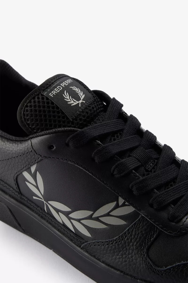 fred perry b300 herr sneakers svarta grå