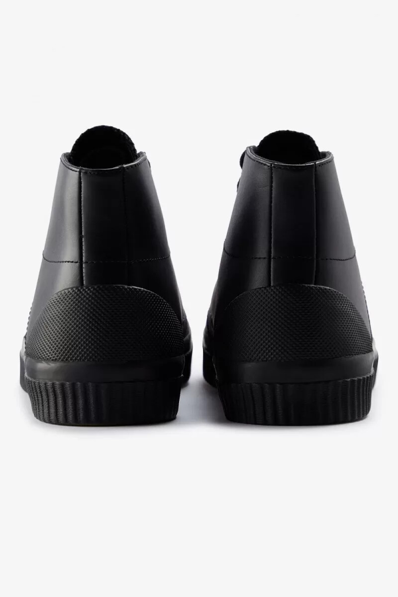 fred perry mid hughes dam plimsolls svart uniform grön