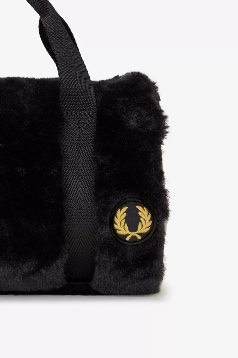 fred perry mini barrel damväskor svarta