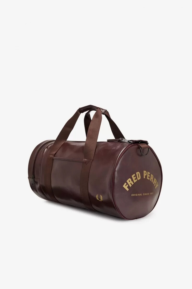 fred perry tonal barrel damväskor bruna