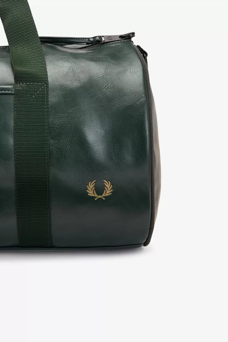 fred perry tonal barrel damväskor mörkgrön