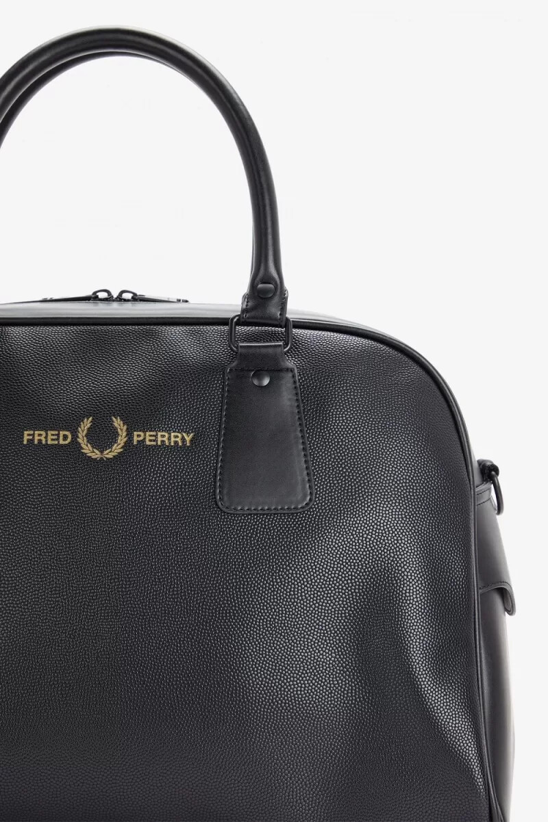 fred perry scotch grain grip damväskor svarta