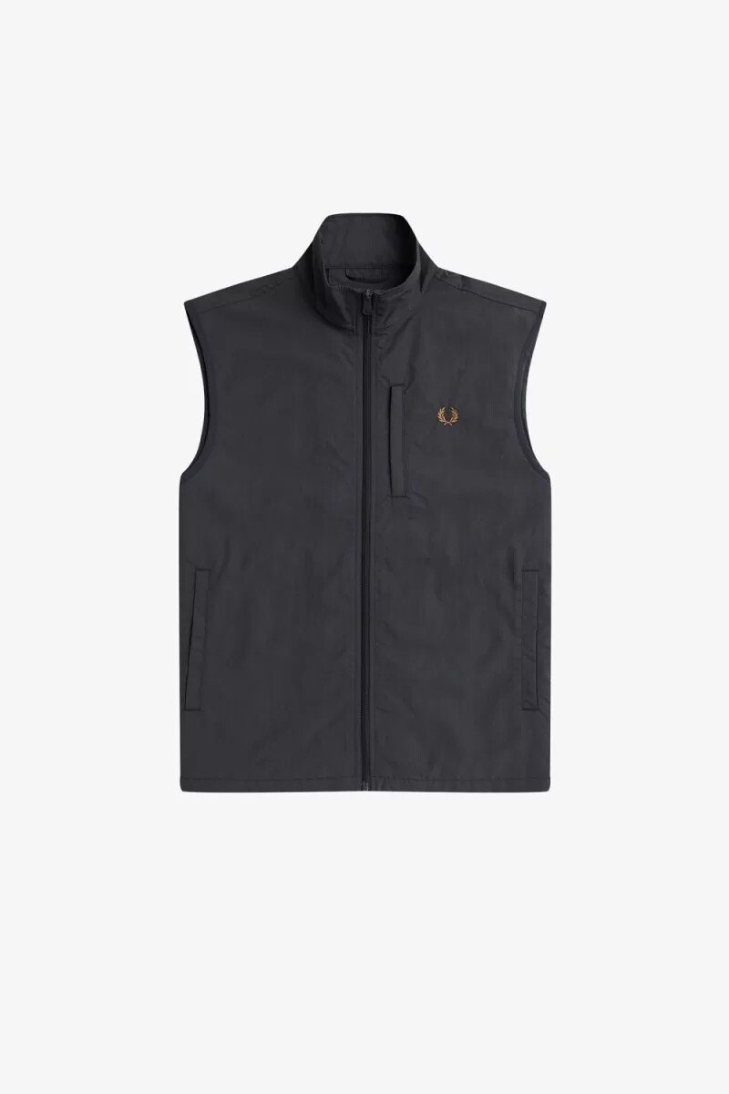 fred perry nylon herrväst ankare grå