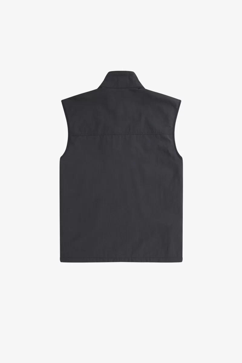 fred perry nylon herrväst ankare grå