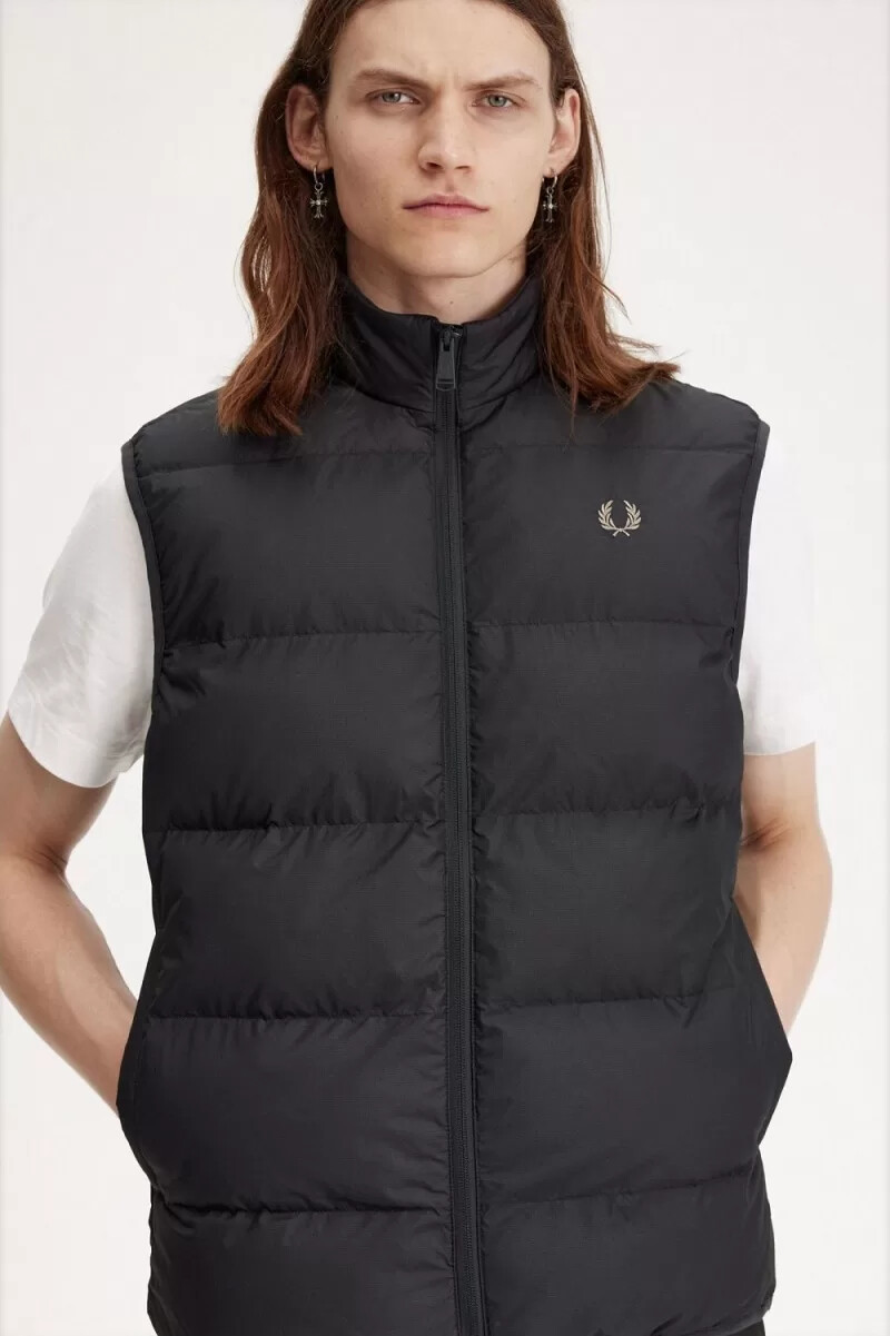 fred perry isolerad herrväst ankare grå