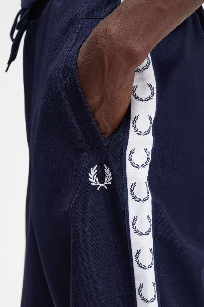 fred perry taped track byxor herr carbon blå