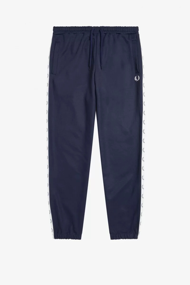 fred perry taped track byxor herr carbon blå
