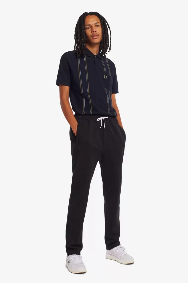 fred perry reverse tricot track herrbyxor svarta