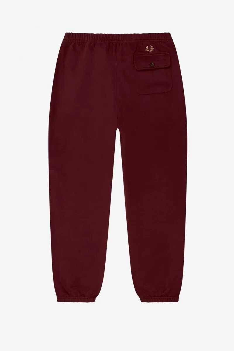fred perry pocket detail sweatpants herr oxblood