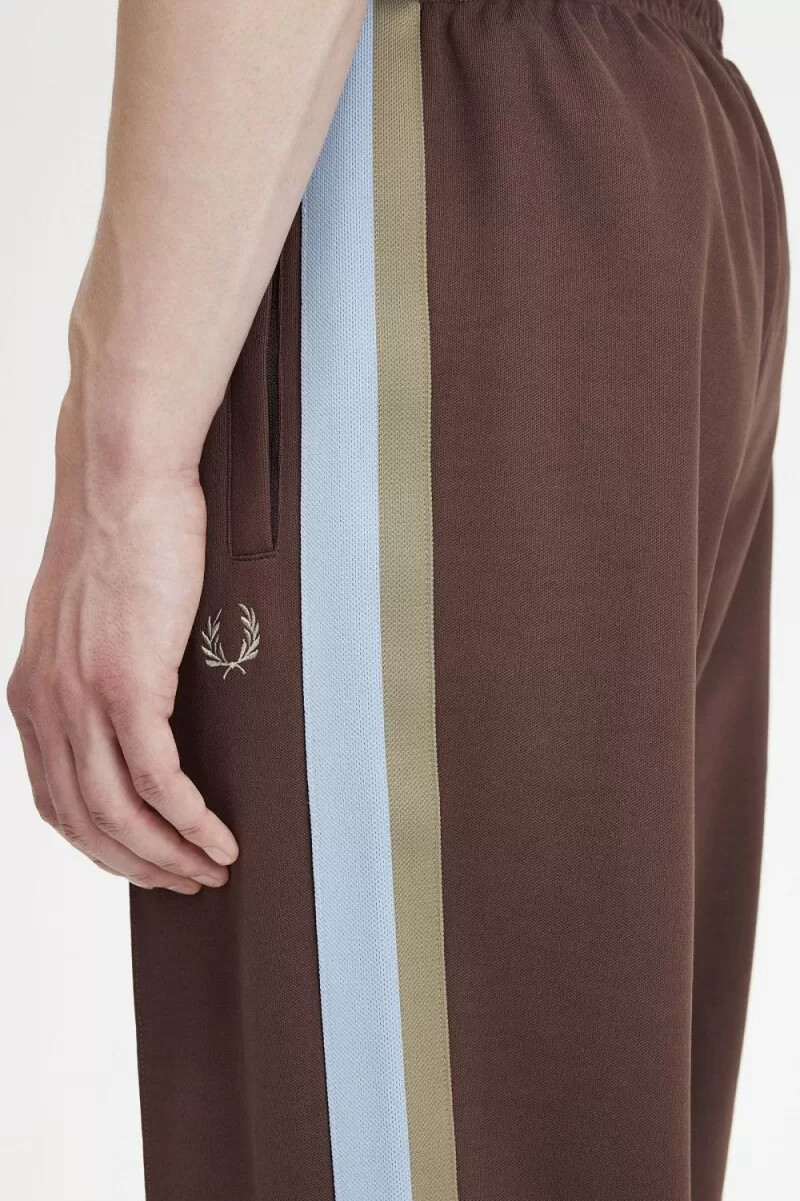 fred perry tape detail track byxor herr mörkröda