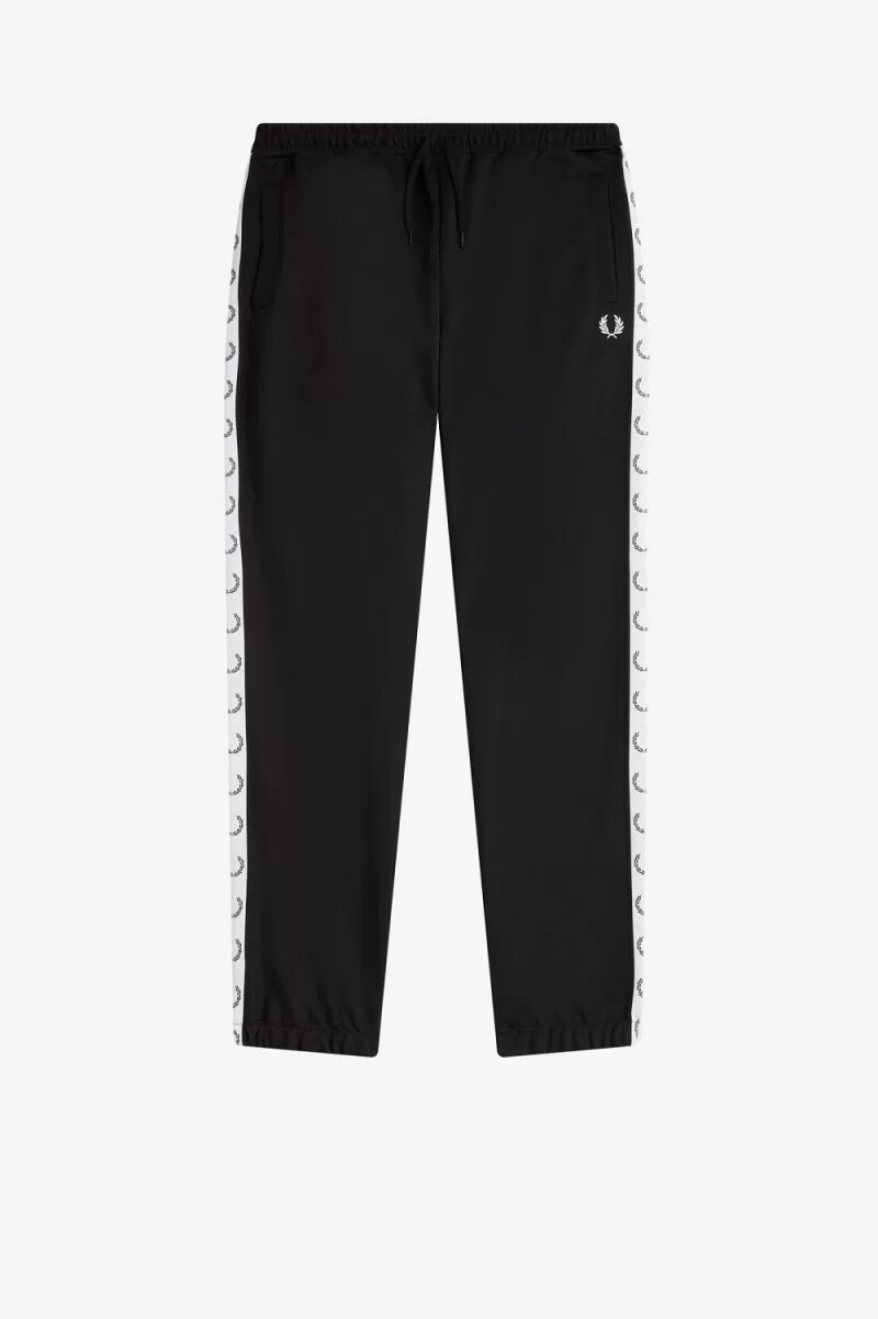 fred perry tejpade träningsbyxor herr svarta