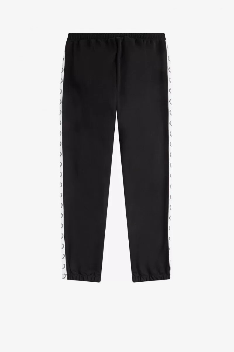 fred perry tejpade träningsbyxor herr svarta