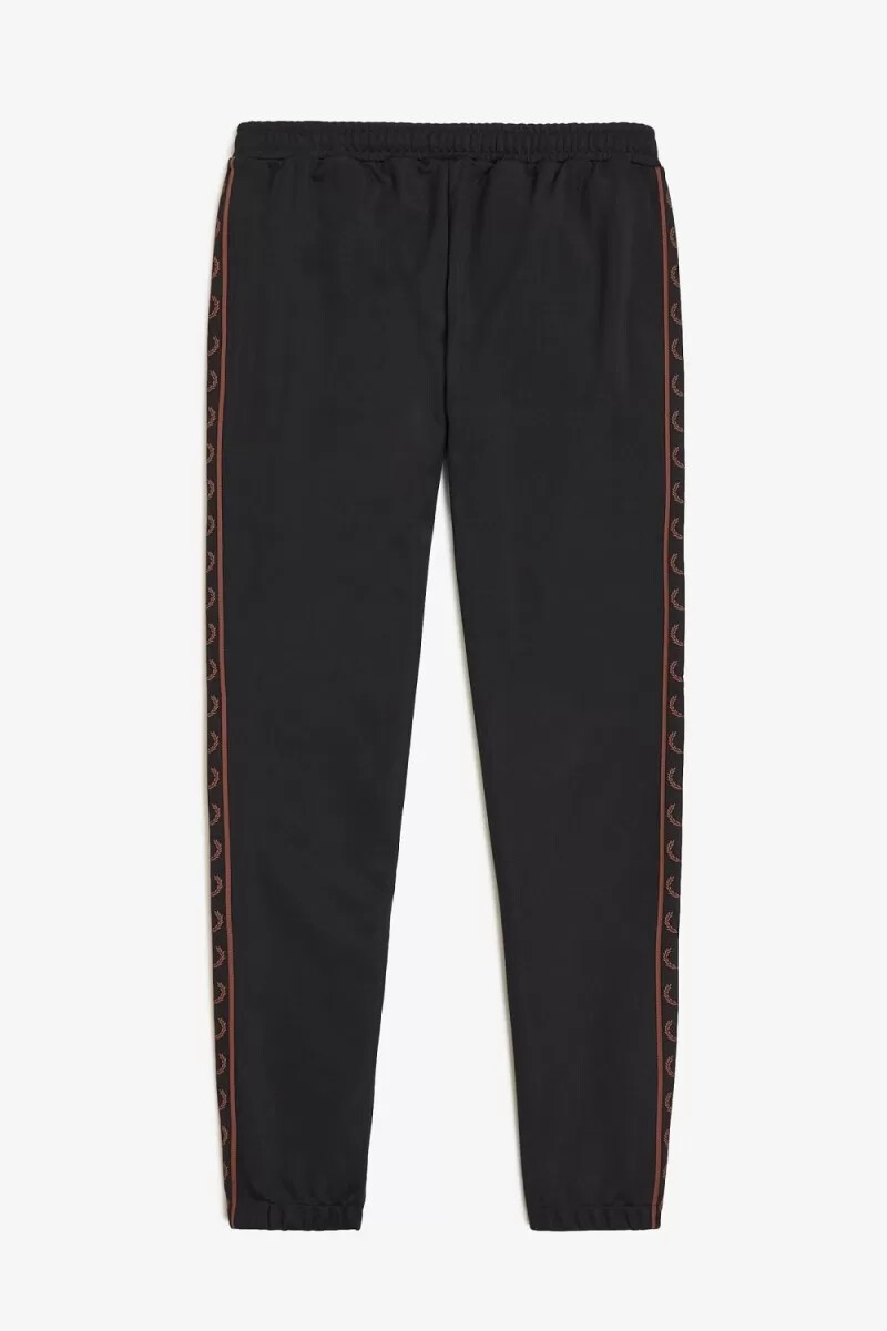 fred perry seasonal taped track byxor herr svarta whiskybruna
