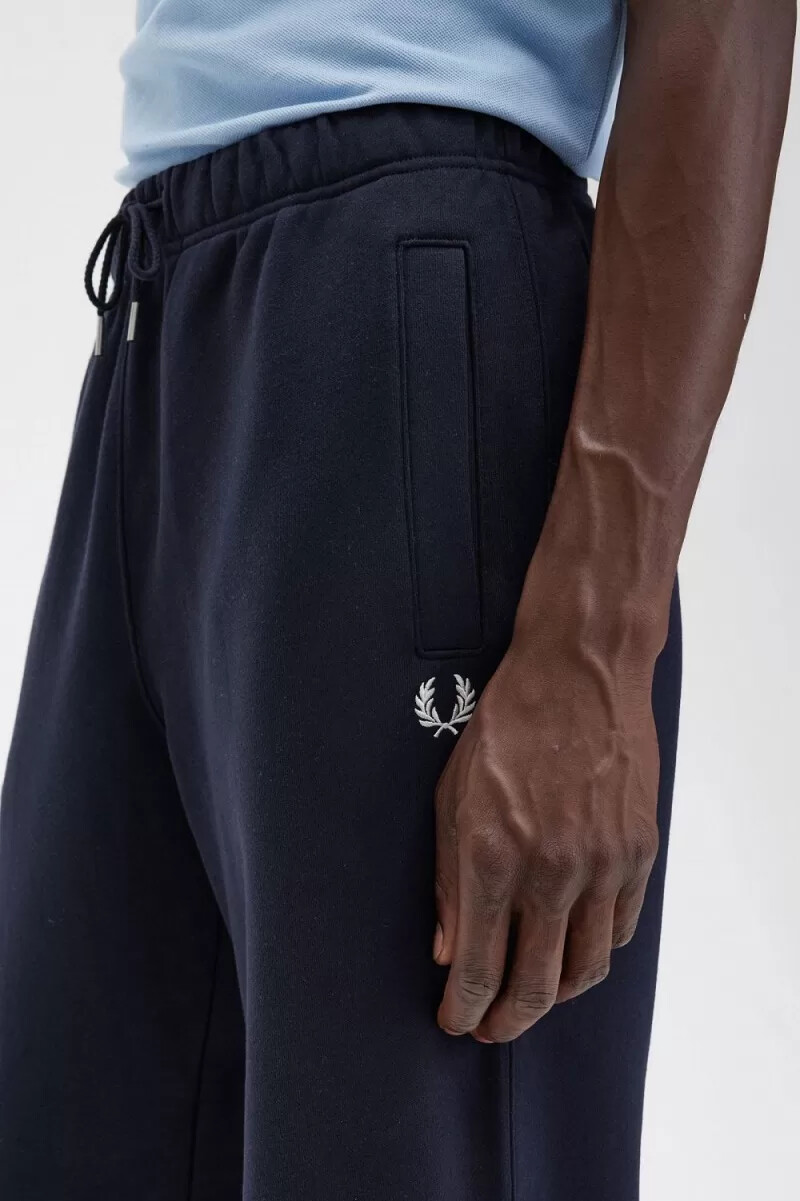 fred perry loopback sweat herrbyxor marinblå