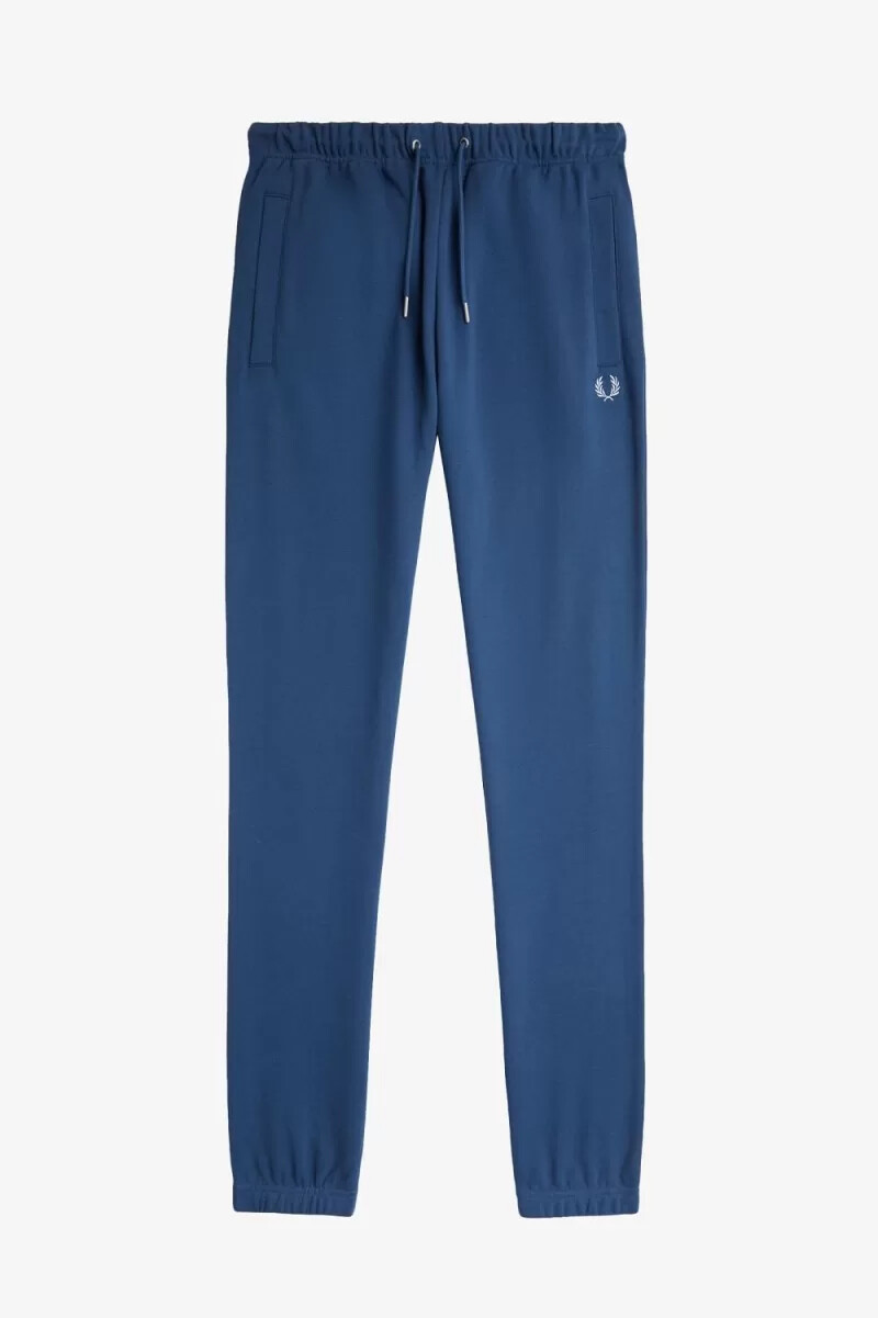 fred perry loopback sweat herrbyxor midnattsblå ljus aqua