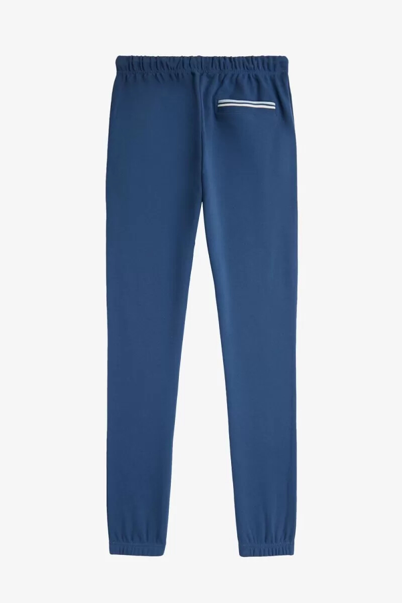 fred perry loopback sweat herrbyxor midnattsblå ljus aqua